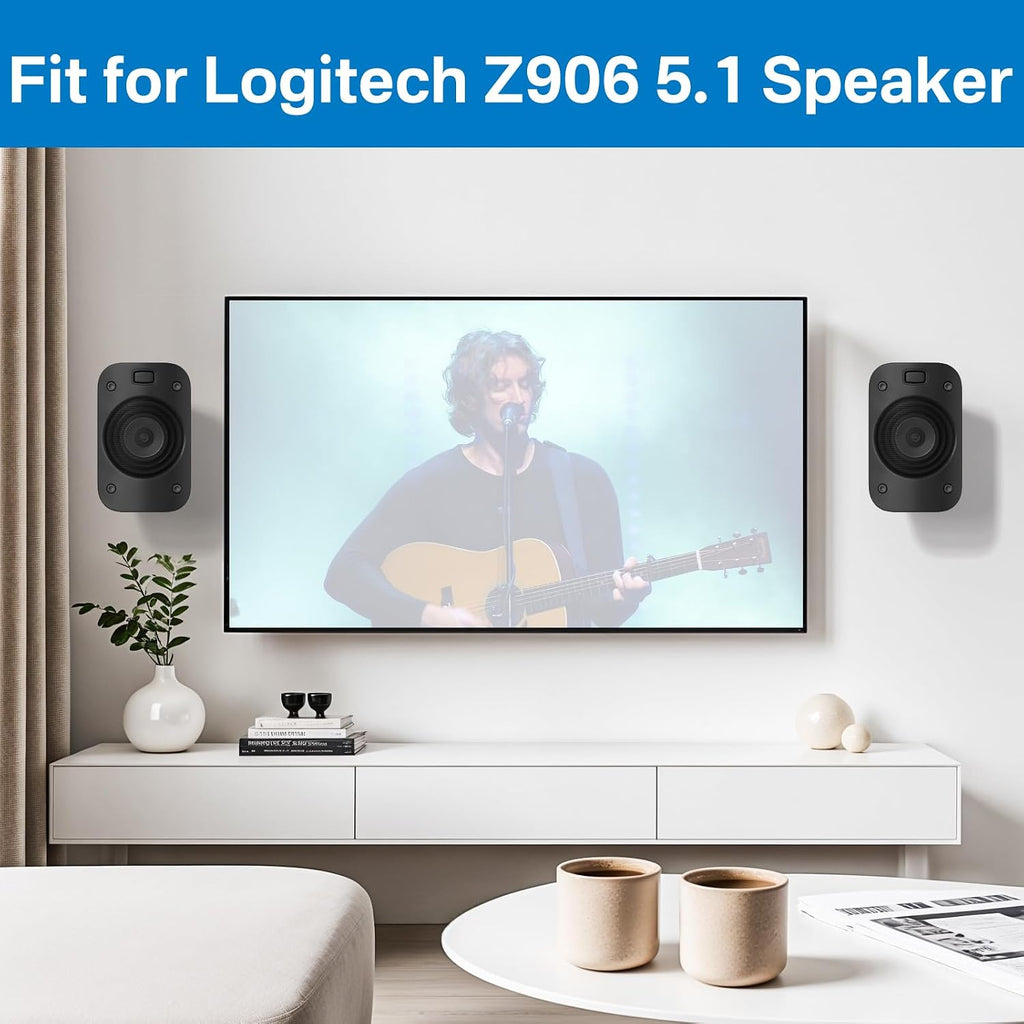 1 Pack, Wall Or Ceiling Mount for Logitech Z906 5.1 Surround Sound Speaker System Tilt and Swivel Adjustable Mounting Bracket for Logitech Z906 Satellite Speakers Wall Mounts - Flex Gamingproduct_type