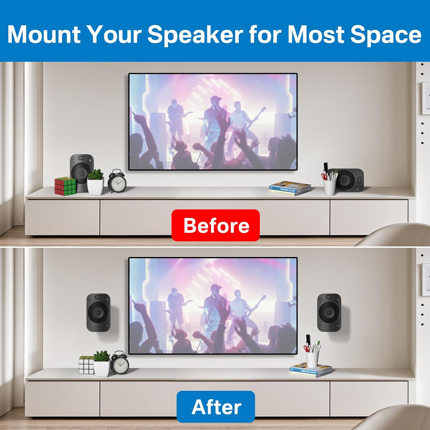 1 Pack, Wall Or Ceiling Mount for Logitech Z906 5.1 Surround Sound Speaker System Tilt and Swivel Adjustable Mounting Bracket for Logitech Z906 Satellite Speakers Wall Mounts - Flex Gamingproduct_type