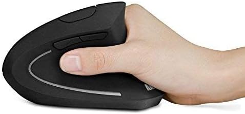 Anker 2.4G Wireless Vertical Ergonomic Optical Mouse for Work, Multi-Device Connectivity, 800/1200 /1600 DPI, 5 Buttons for Laptop, Desktop, PC - Black - Flex Gamingproduct_type