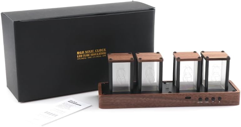 ClocTeck Nixie Tube Clock – Brown, Walnut & 6 Tubes