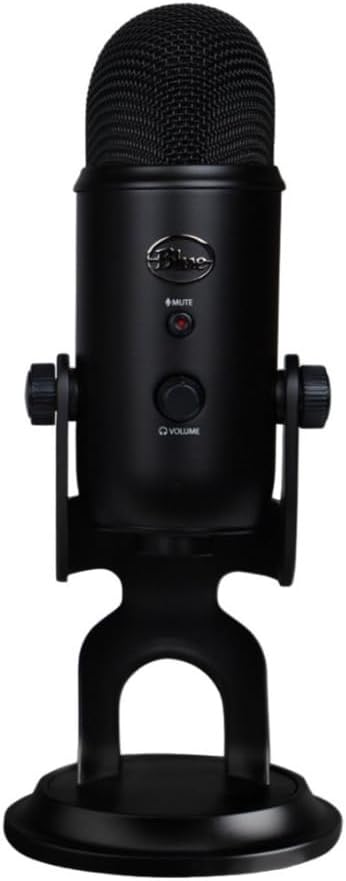 Logitech Creators Blue Yeti USB Microphone for PC, Mac, Gaming, Recording, Streaming, Podcasting, Studio and Computer Condenser Mic with Blue VO!CE effects, 4 Pickup Patterns, Plug and Play - Blackout | VO!CE effects, 4 pickup patterns, plug-and-play oper