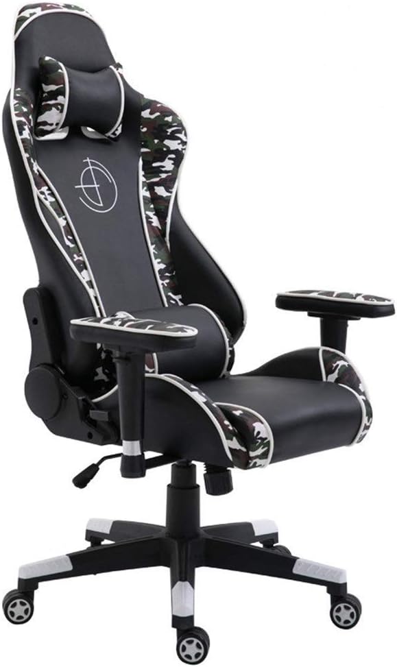 Gaming Chair Game Chair Office Chair Racing Chair PC Computer Chair PU Leather Swivel Chair with Armrest Reclining Ergonomic Gaming Chair (Color : Black Size : As Shown) - Flex Gamingproduct_type