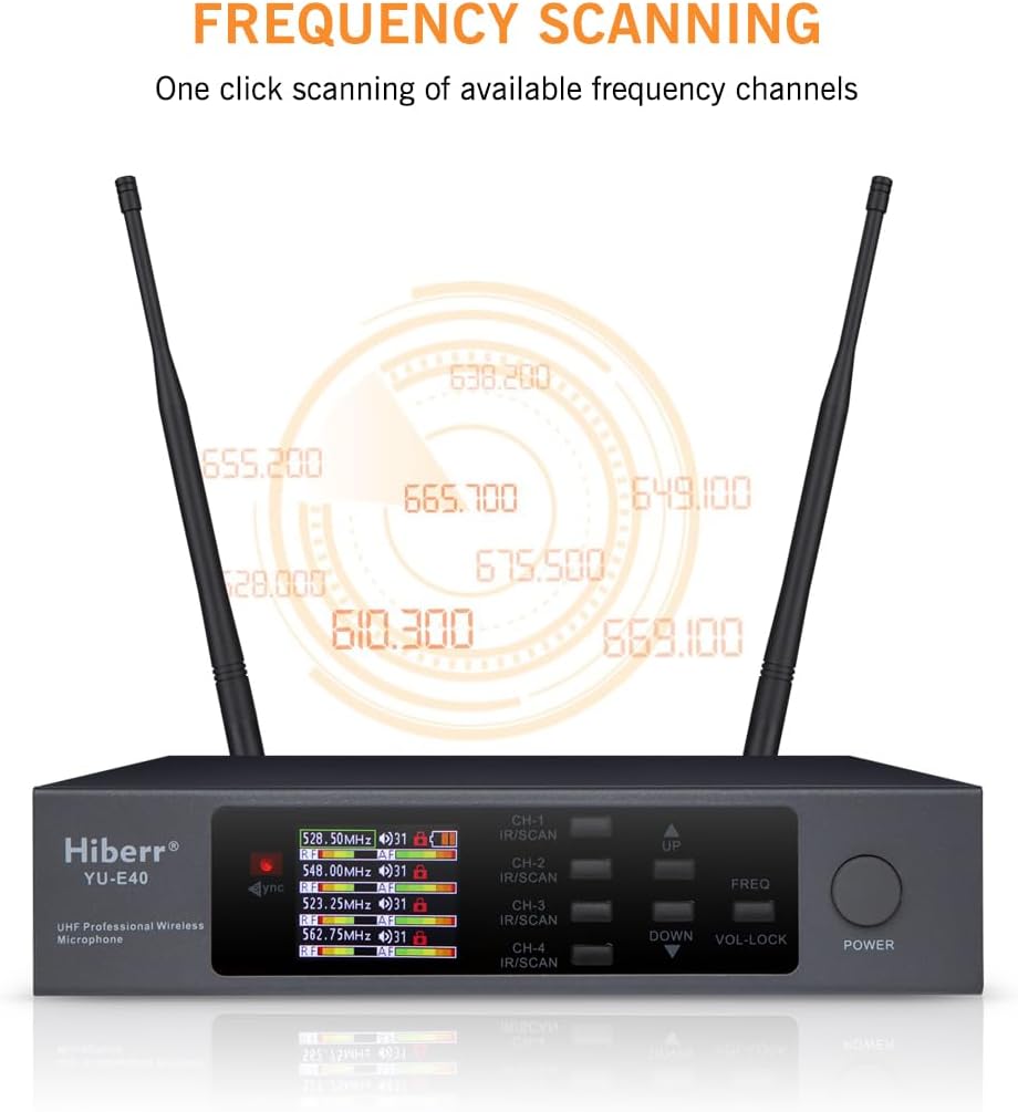 UHF Wireless Microphone System with 2 Handheld & 2 Bodypacks | Includes 2 handheld and 2 bodypack microphones for church, conferences, presentations, karaoke and live events. - Flex Gamingproduct_type