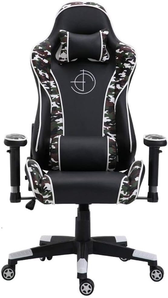 Gaming Chair Game Chair Office Chair Racing Chair PC Computer Chair PU Leather Swivel Chair with Armrest Reclining Ergonomic Gaming Chair (Color : Black Size : As Shown) - Flex Gamingproduct_type