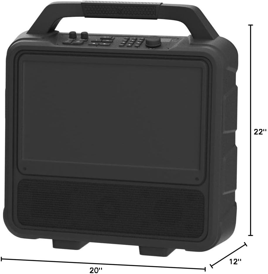 Monster Vision 2 | Portable Entertainment System with 15.6" 1080p Display & 60W Speakers | up to 25 Hours of Playtime | Dual HDMI Ports | Includes USB-C to HDMI Cable | ATSC Tuner for Portable TV use - Flex Gamingproduct_type