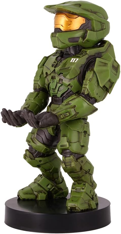 Exquisite Gaming: Halo: Master Chief - Mobile Phone & Gaming Controller Holder, Device Stand, Cable Guys, Xbox Licensed Figure, Green