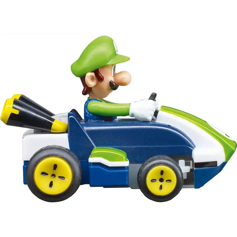 Carrera RC Nintendo Mario Kart 2.4 GHz Mini Collectible Radio Remote Control Toy Car Vehicle - Peach | Official Licensed Mario Miniature Collectible Toy RC Car for Kids 6+, Ready To Run, Rechargeable Battery, Radio RC Racing