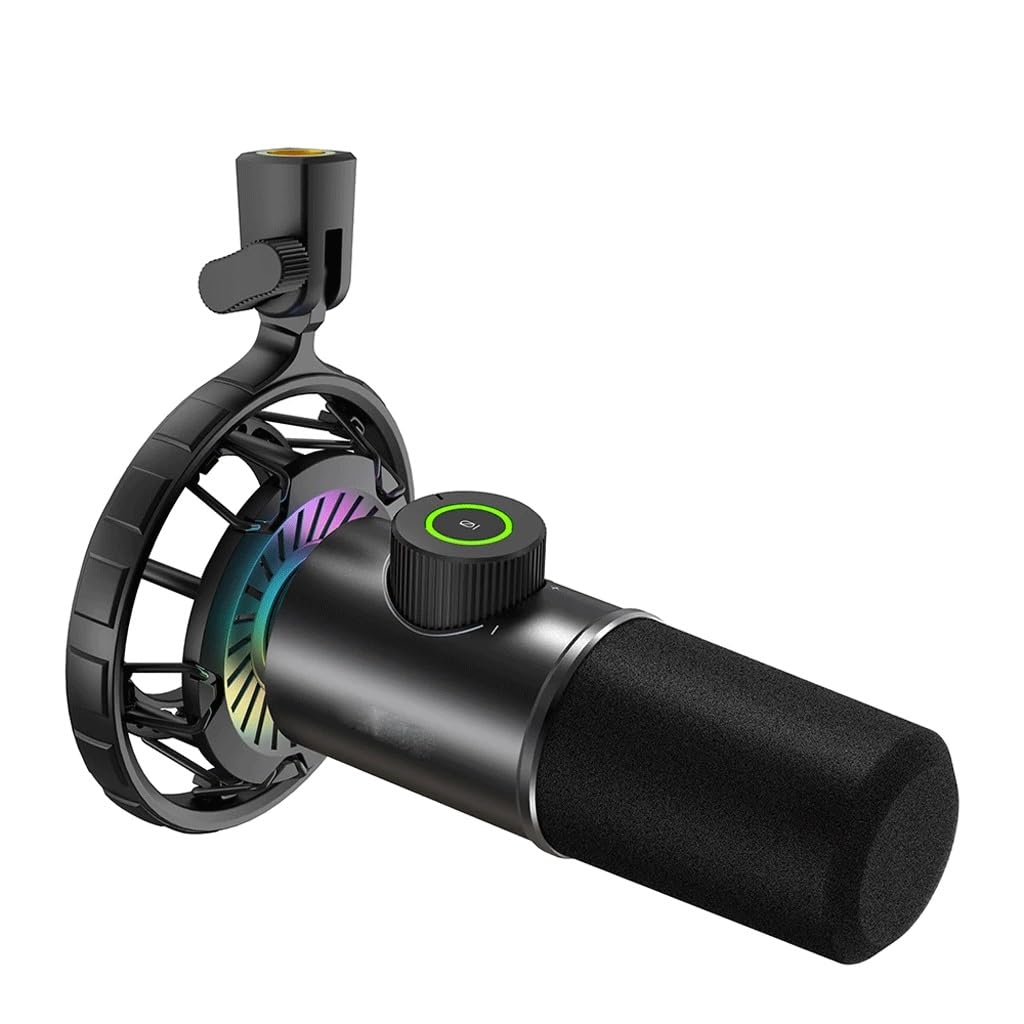 Dynamic Microphone for Windows&Laptop Mic for Gaming with Tap-to-Mute Button/RGB Light/Headphone - Flex Gamingproduct_type