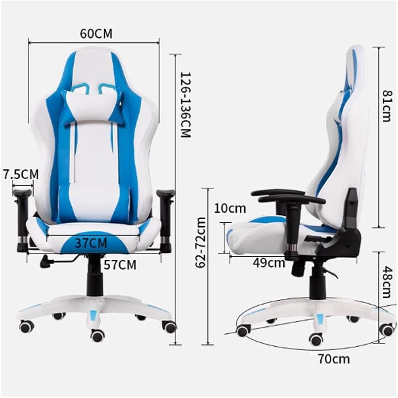 Computer Gaming Chair Executive Office Chair Video Game Chair Ergonomic Reclining Desk Chairs Swivel Leather Chair Adjustable Armrest (Color : Orange) - Flex Gamingproduct_type