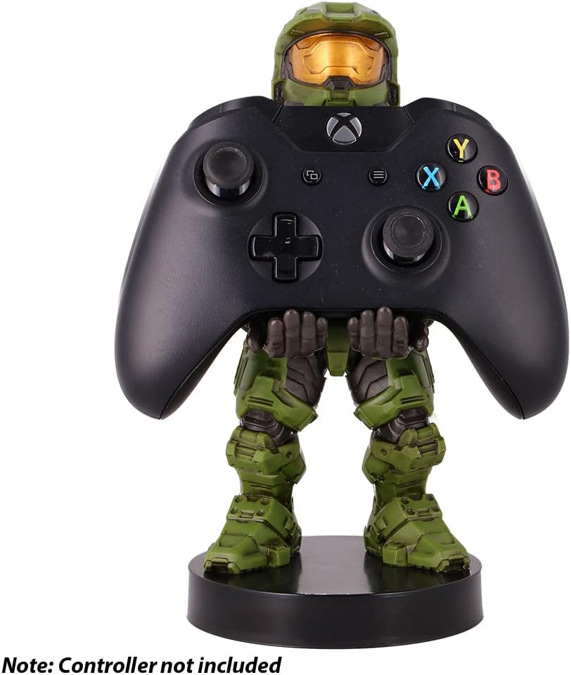 Exquisite Gaming: Halo: Master Chief - Mobile Phone & Gaming Controller Holder, Device Stand, Cable Guys, Xbox Licensed Figure, Green