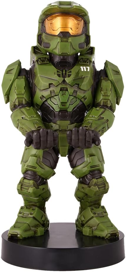 Exquisite Gaming: Halo: Master Chief - Mobile Phone & Gaming Controller Holder, Device Stand, Cable Guys, Xbox Licensed Figure, Green