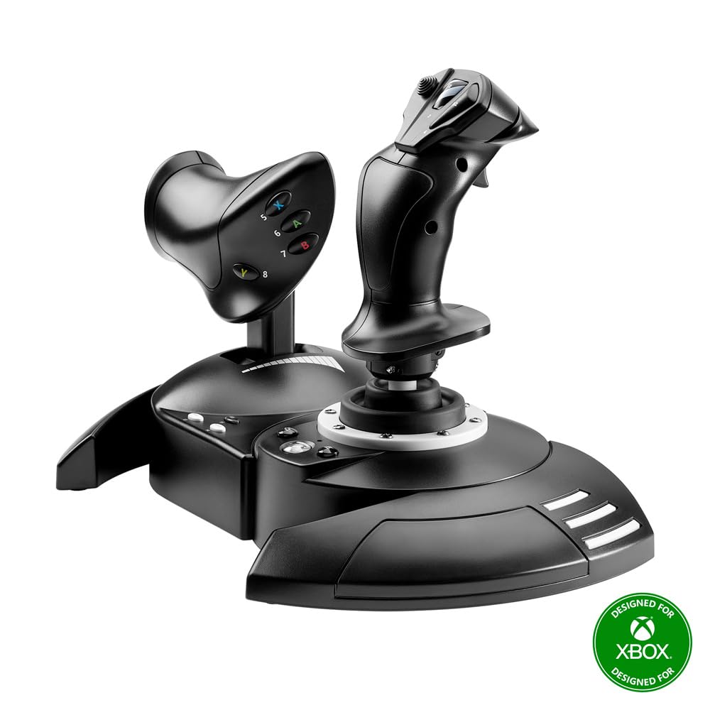 Thrustmaster T-Flight Full Kit HOTAS with Rudder Pedals - XBOX & PC | Hall-Effect joystick, 5 axes, 14 mappable buttons, detachable throttle, hat switch, adjustable resistance, for flight sims - Flex Gamingproduct_type