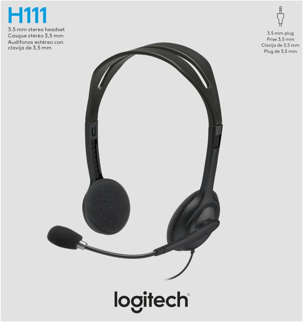 Logitech H111 Stereo Headset – Black