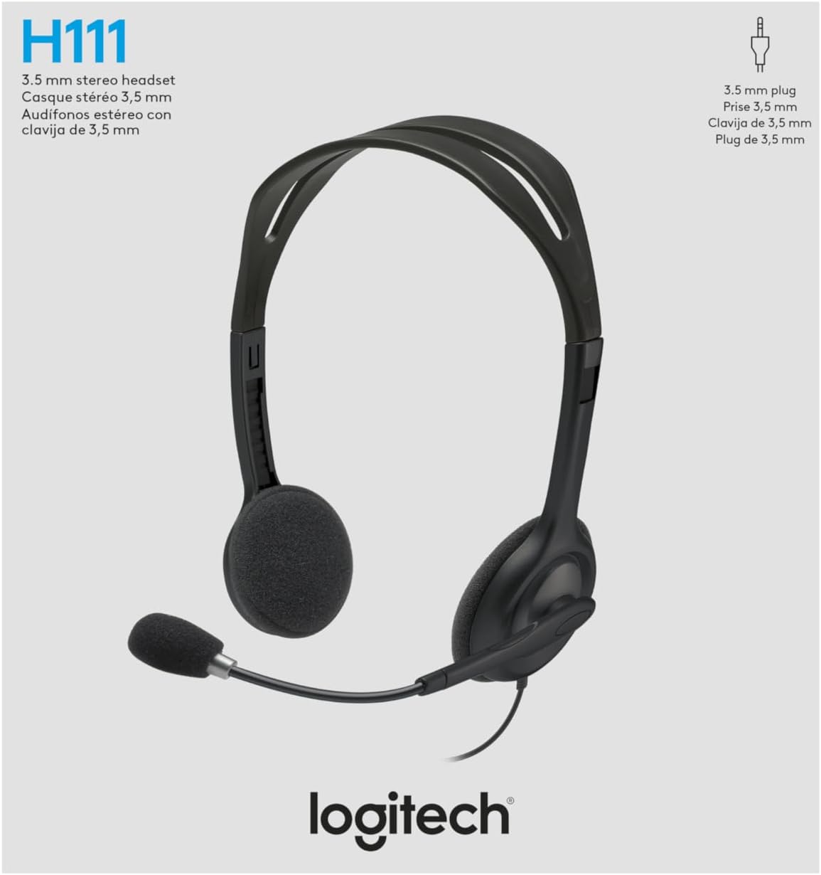 Logitech H111 Stereo Headset – Black