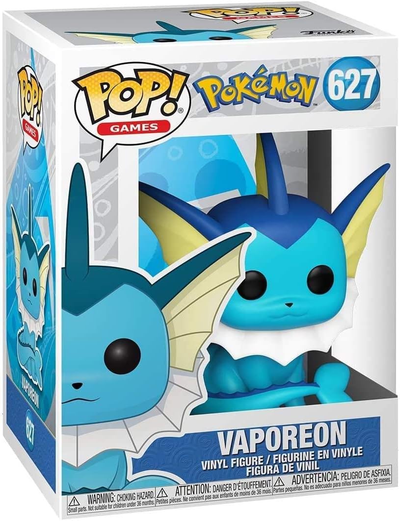 Funko POP! Games: Pokemon - Vaporeon | Official Merch - Collectable Vinyl Figurine for Shelf Display - Birthday Gift Idea for Fans and Collectors