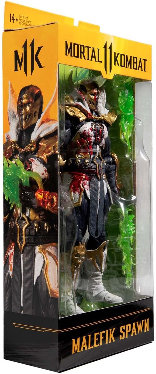 McFarlane Toys Mortal Kombat Malefik Spawn Bloody Disciple 7" Action Figure with Accessories | Mortal Kombat 7 Inch Action Figure Wave 3 - Bloody Malefik Spawn