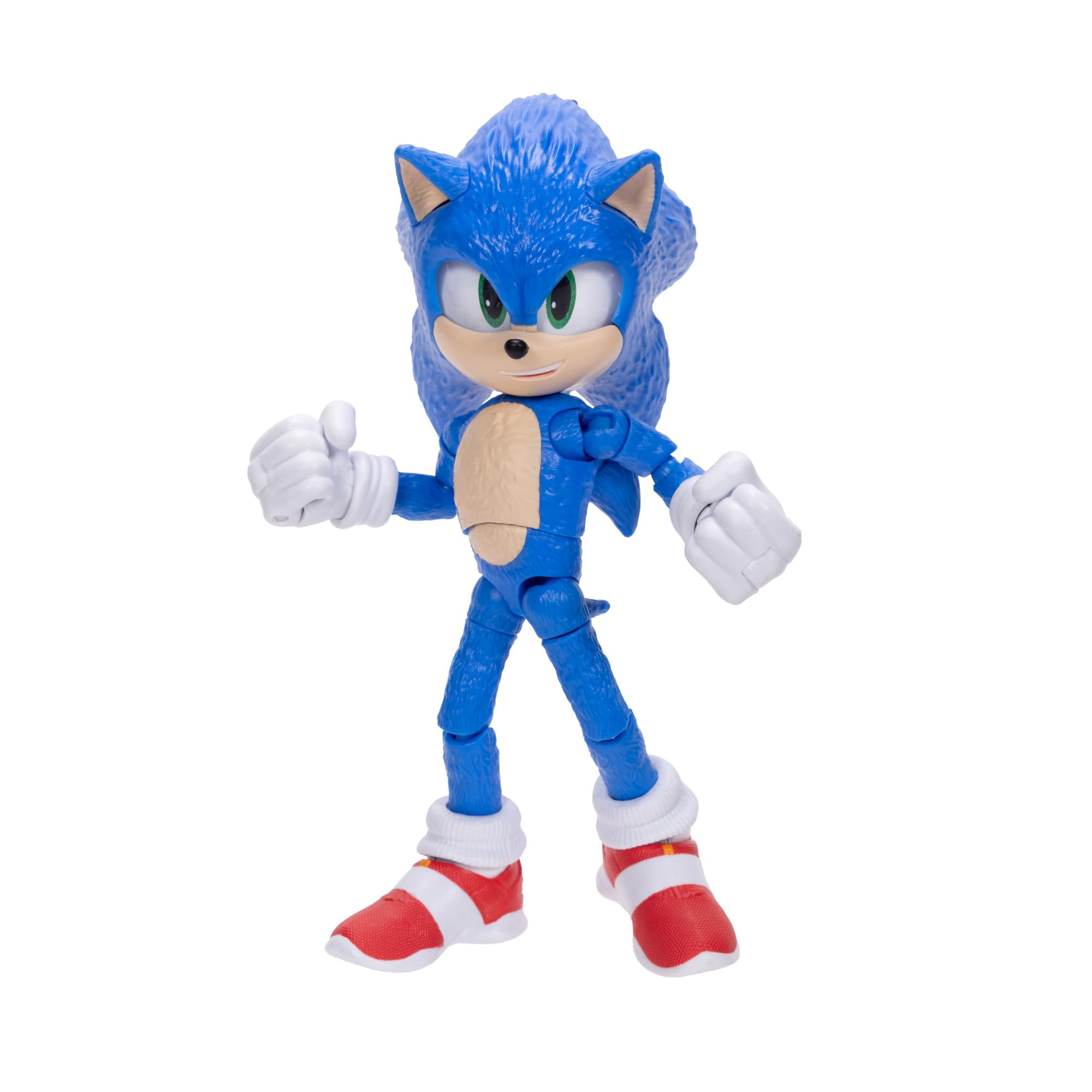 Sonic The Hedgehog – 5-Inch Shadow Action Figure – 20+ Points of Articulation – Official Collector Toy – Boys & Girls Ages 3+ | Sonic The Hedgehog Movie 5 Inch Action Figure Wave 1 - Shadow (Closed Mouth)