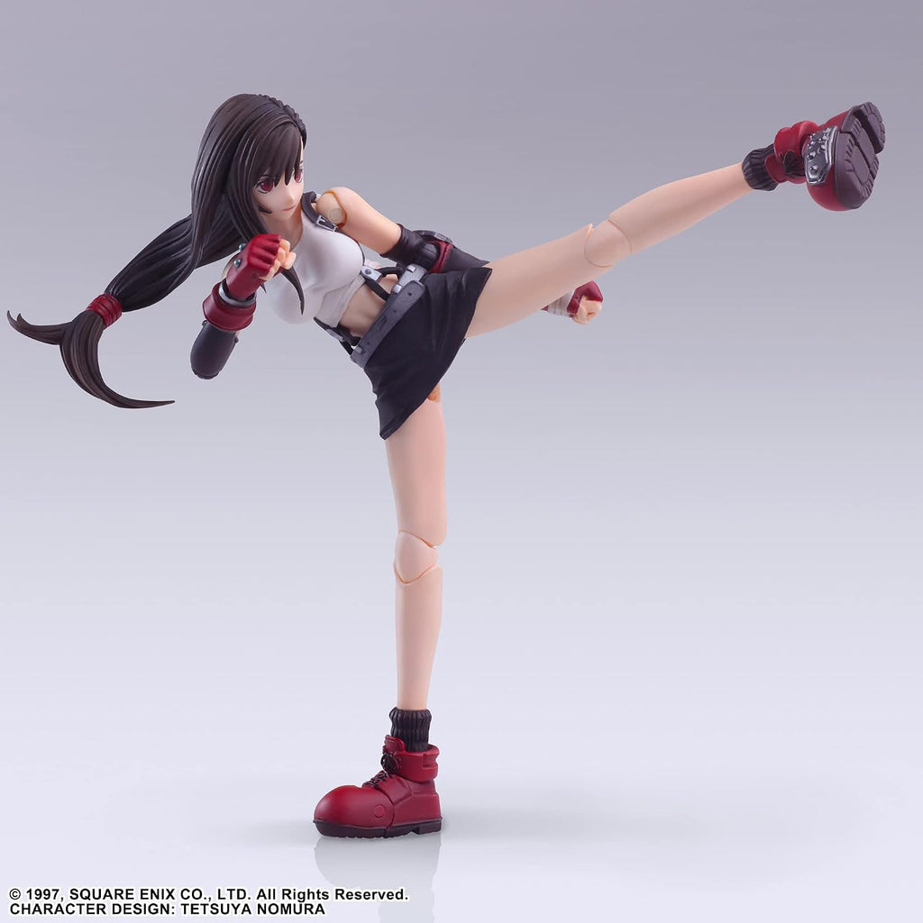 Square Enix Final Fantasy VII Bling Arts Tifa Lockhart PVC Pre-Painted Action Figure, Black, 4988601381734 | Final Fantasy VII 6 Inch Action Figure Bring Arts - Tifa Lockhart Reissue