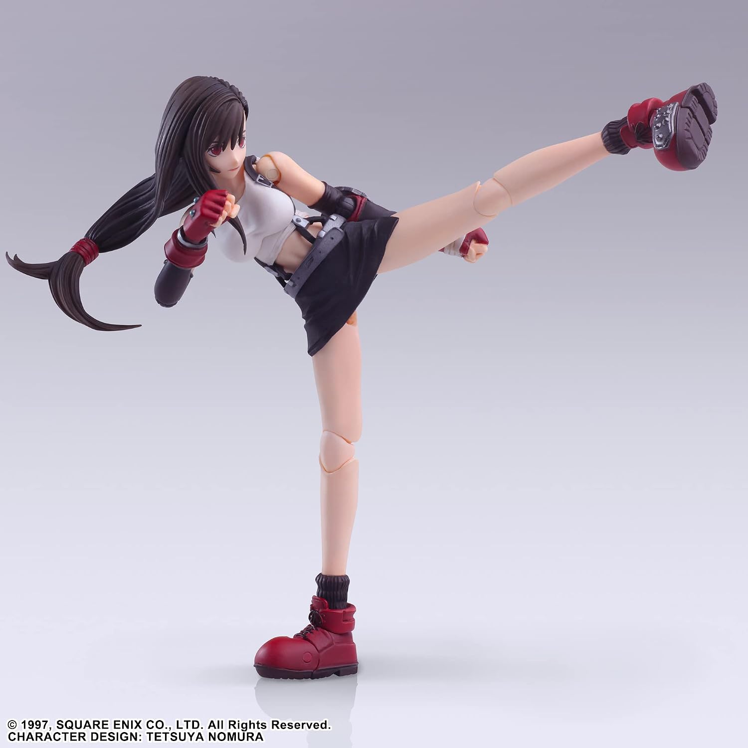 Square Enix Final Fantasy VII Bling Arts Tifa Lockhart PVC Pre-Painted Action Figure, Black, 4988601381734 | Final Fantasy VII 6 Inch Action Figure Bring Arts - Tifa Lockhart Reissue