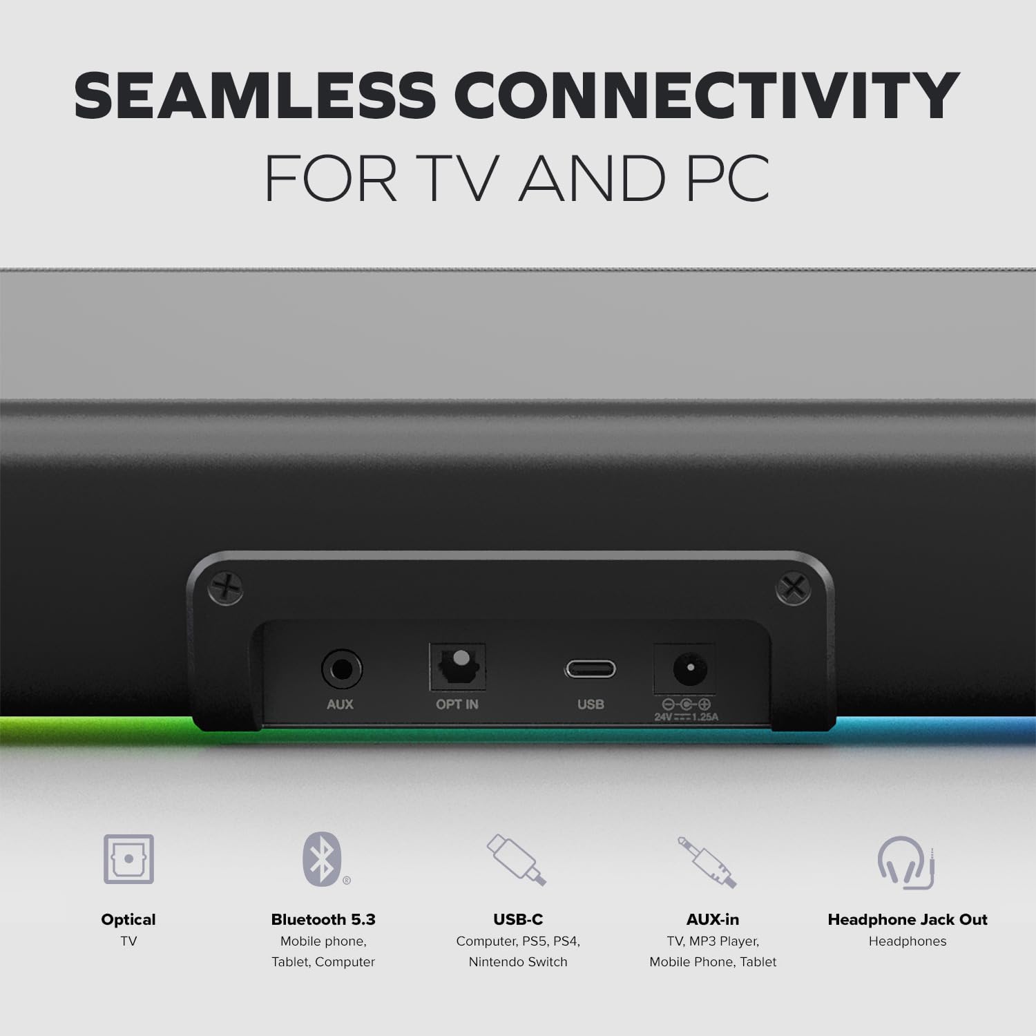 Creative Sound Blaster GS5 RGB Gaming Soundbar