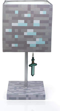 Minecraft Diamond Ore Block LED Desk Lamp with Diamond Sword Puller