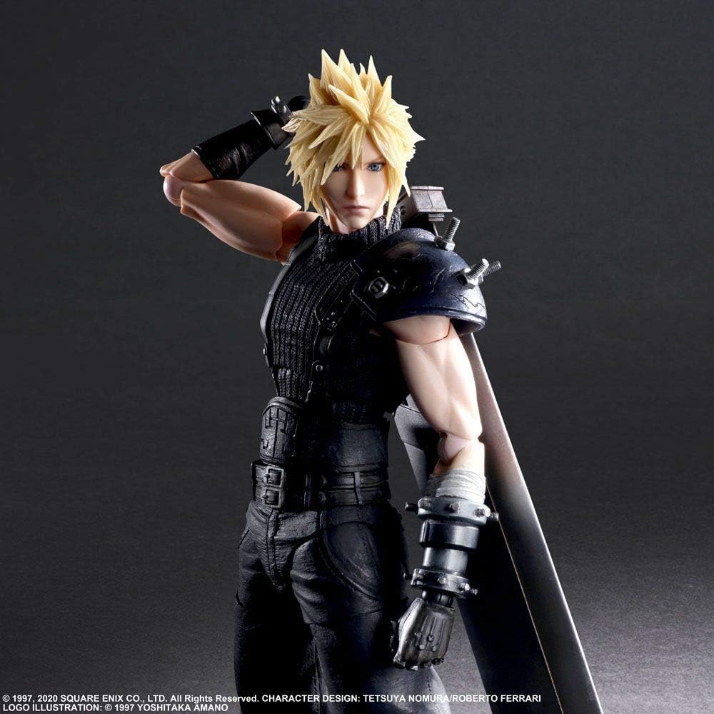 Final Fantasy VII Remake: Cloud Strife (Version 2) Play Arts Kai Action Figure | Final Fantasy VII Remake Play Arts Kai 10 Inch Action Figure - Cloud Strife