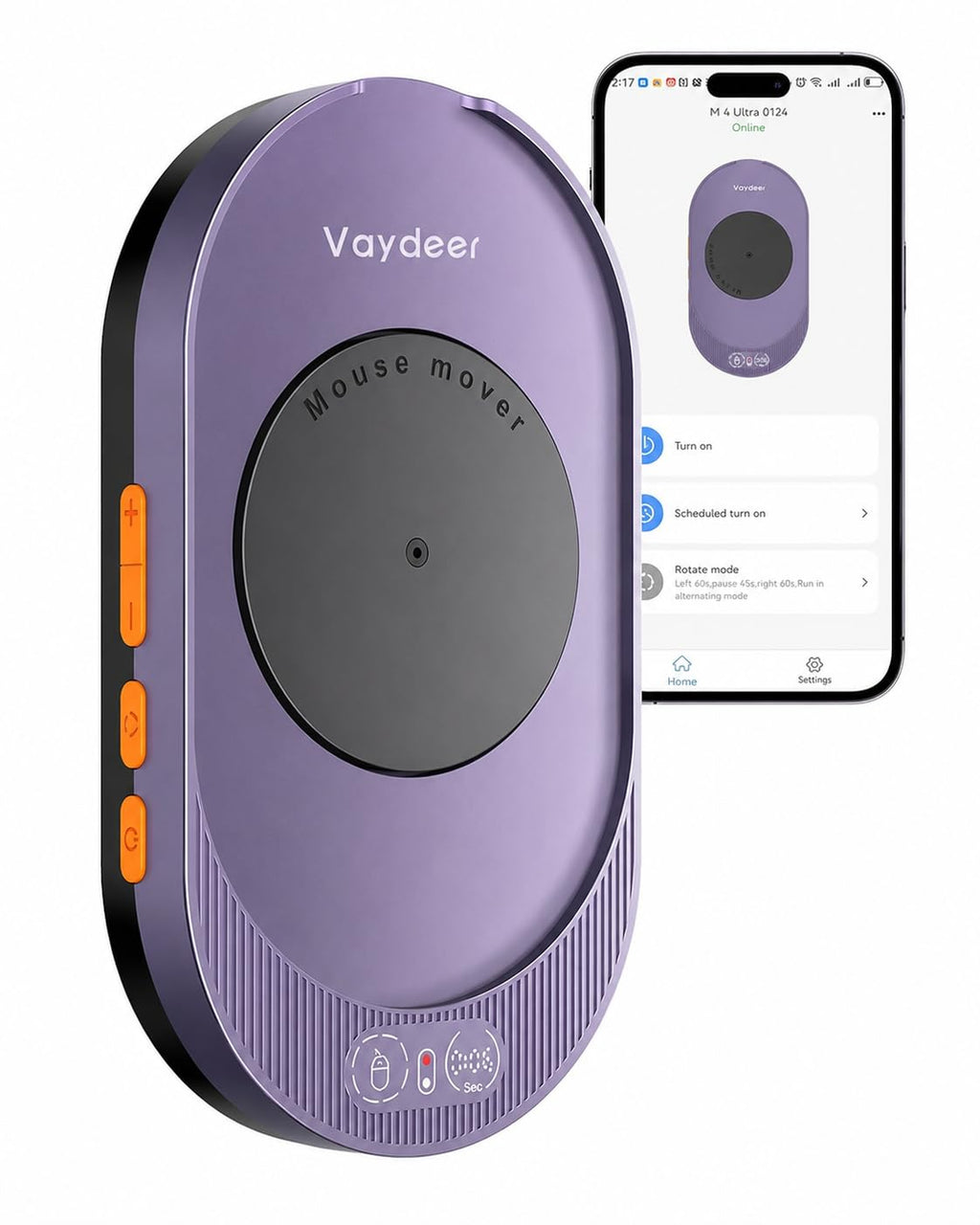 Vaydeer Undetectable Mouse Mover, M4 Mouse Jiggler Device with ON/Off Switch, Driver-Free Shaker Wiggler Mouse Movement Simulation for Computer Awakening, Gift Ideal for Men/Women - Flex Gamingproduct_type
