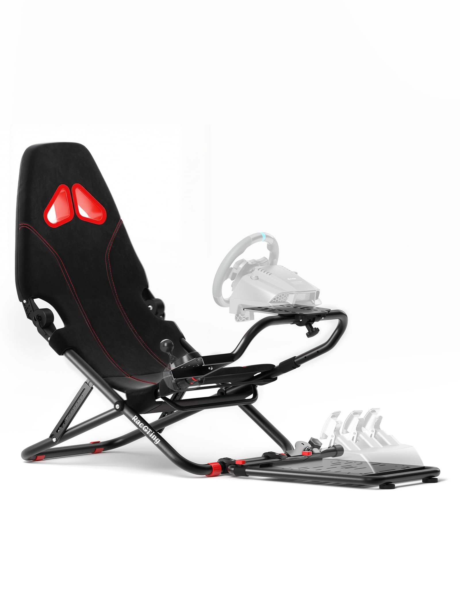 RACGTING Racing Simulator Cockpit for G920 G29 G923, Foldable Racing Simulator for Thrustmaster T248X T248 T300 T150 458 TX PS5 PS4 PC (Black) - Flex Gamingproduct_type