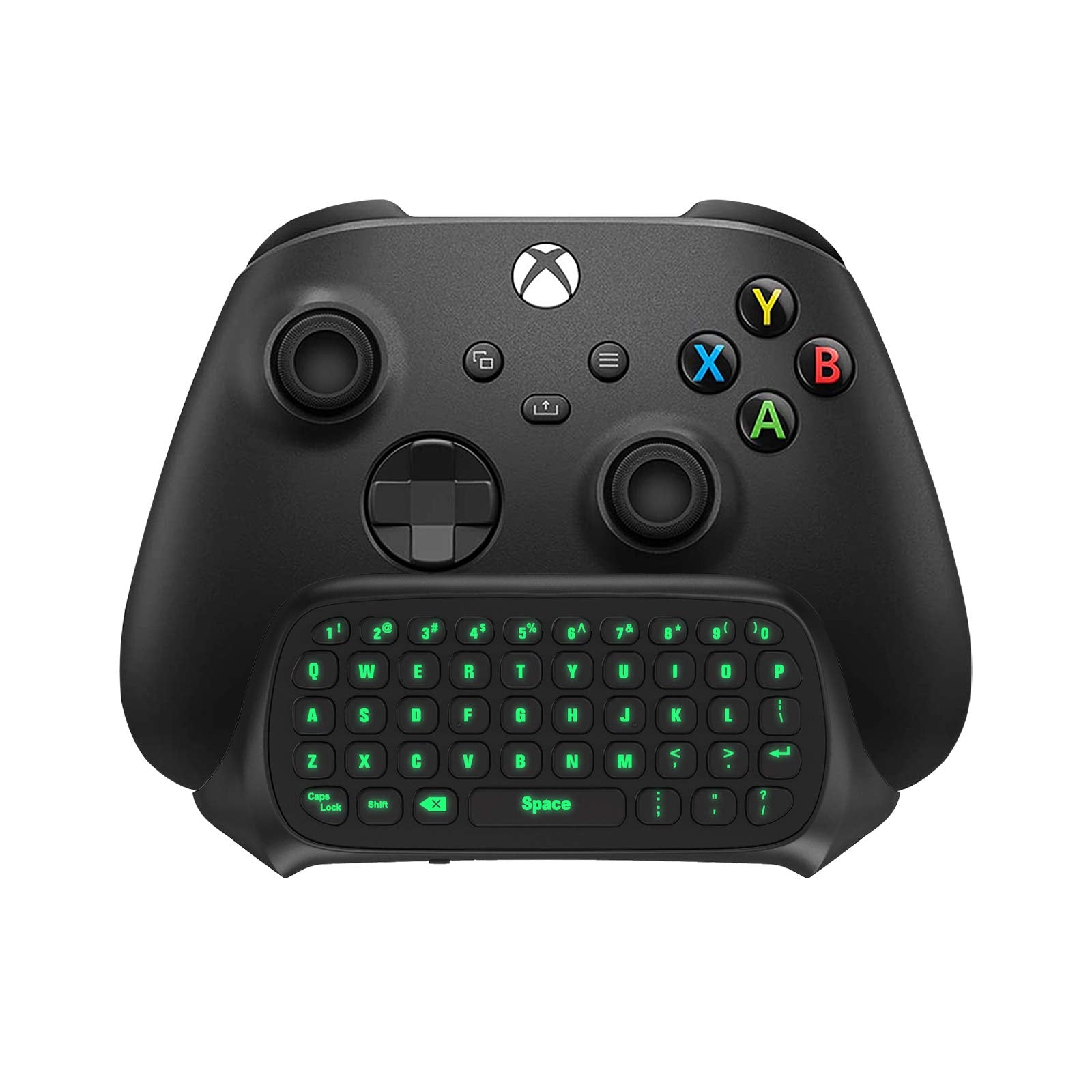 TiMOVO Green Backlight Keyboard for Xbox One, Xbox Series X/S,Wireless Chatpad Message KeyPad with Headset & Audio Jack,Mini Game Keyboard Fit Xbox One/One S/One Elite/2, 2.4G Receiver Included, Black - Flex Gamingproduct_type