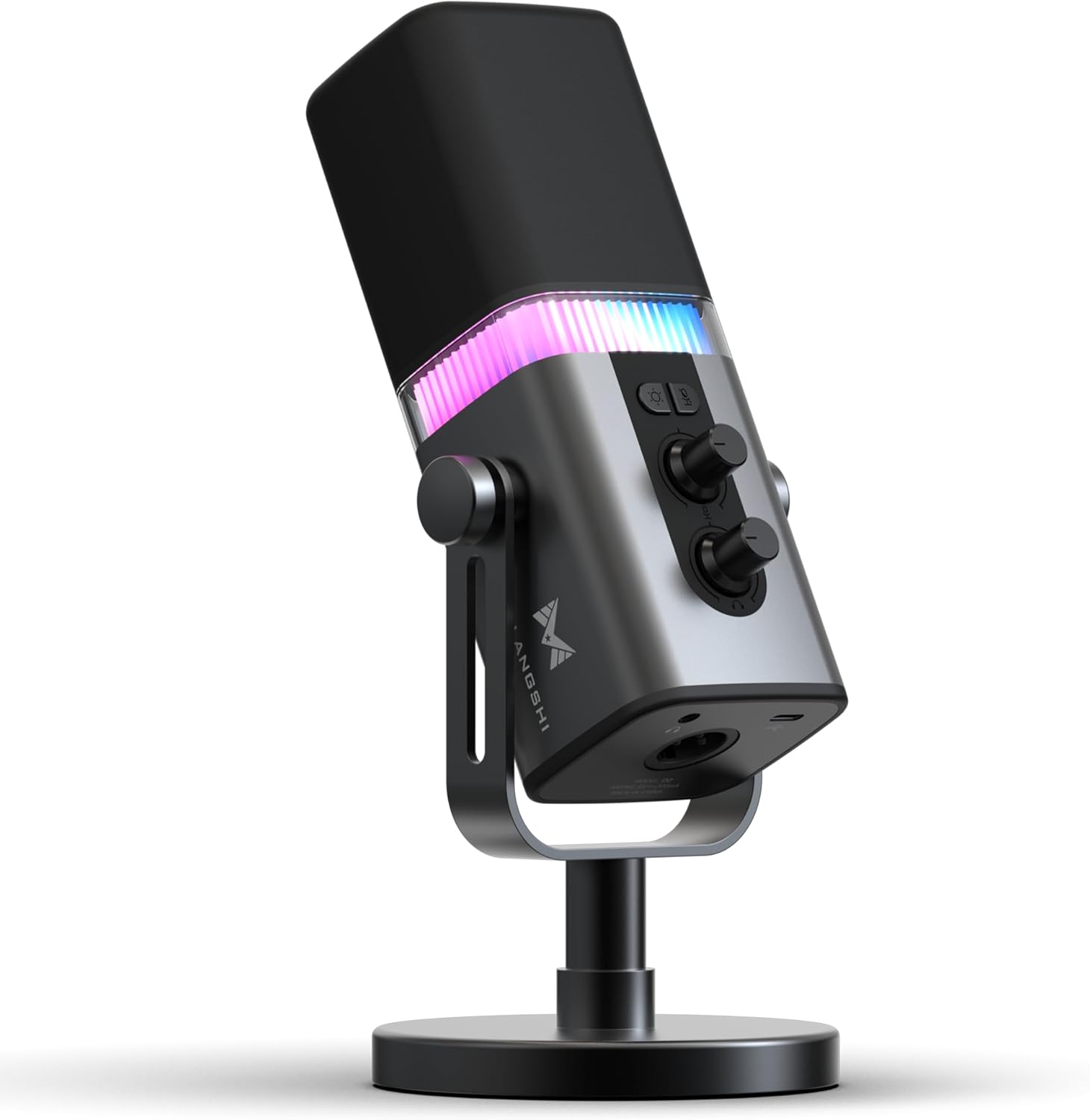 MAILANGSHI 192KHz/32bit Dynamic Podcast Microphone for PC, USB & XLR Mic with RGB Lighting, Desktop Stand, Mute Button, All-Metal Body, Gain & Volume Control, Gaming Microphone for Livestreaming - Flex Gamingproduct_type