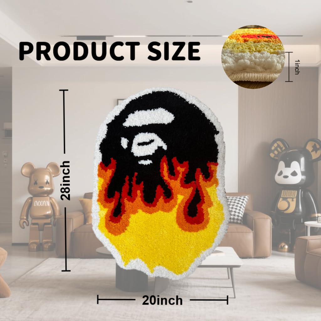 Graduation Bear Rug - Hypebeast Room Decor, Ultra-Soft Hypebeast Rugs with TPR Non-Slip Backing, Trendy Cloud-Like Plush Cute Carpet, Cool Rugs for Bedroom & Man Cave (28"x28") - Flex Gamingproduct_type