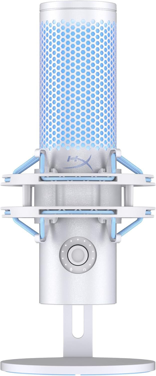 HyperX Quadcast 2 Frost – USB Microphone for Gaming, Streaming and Podcasting, with On-Board Controls, LED Lighting, Removable Shock Mount