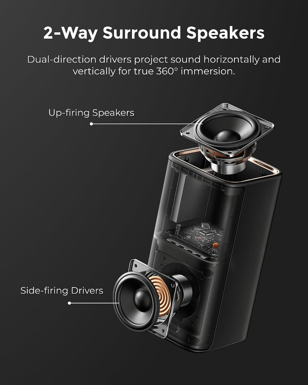 ULTIMEA Skywave X60 7.1.4ch Wireless Surround Sound System for Home Theater | with Dolby Atmos, 840W Sound Bar with 8" Wireless Subwoofer for TV, 28Hz Low Frequency, GaN Amplifier, 4K HDR Pass-Through