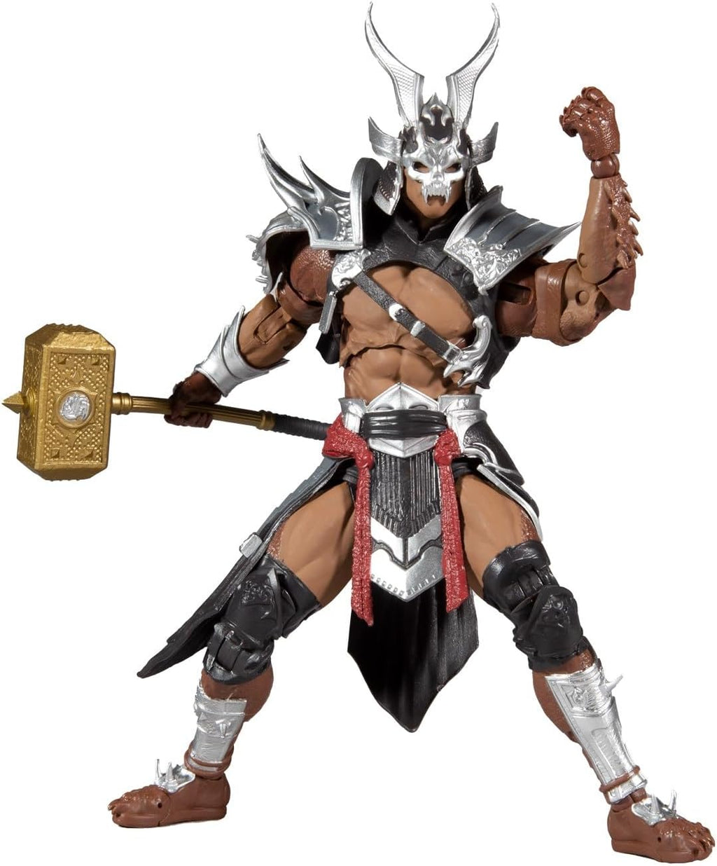McFarlane Toys Mortal Kombat Shao Kahn (Platinum Kahn) 7" Action Figure with Accessories