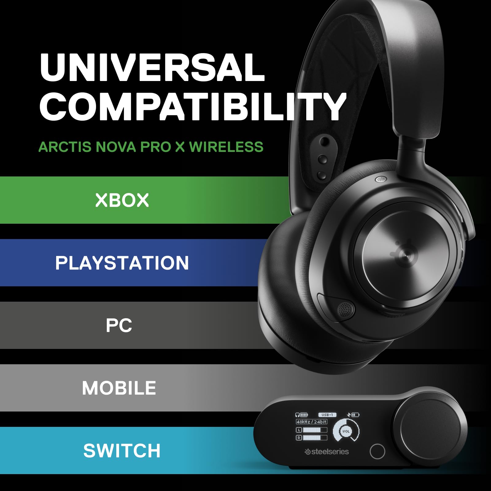 SteelSeries Arctis Nova Pro Wireless Gaming Headset – 2 Colors & 4 Styles