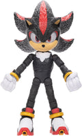 Sonic The Hedgehog – 5-Inch Shadow Action Figure – 20+ Points of Articulation – Official Collector Toy – Boys & Girls Ages 3+ | Sonic The Hedgehog Movie 5 Inch Action Figure Wave 1 - Shadow (Closed Mouth)