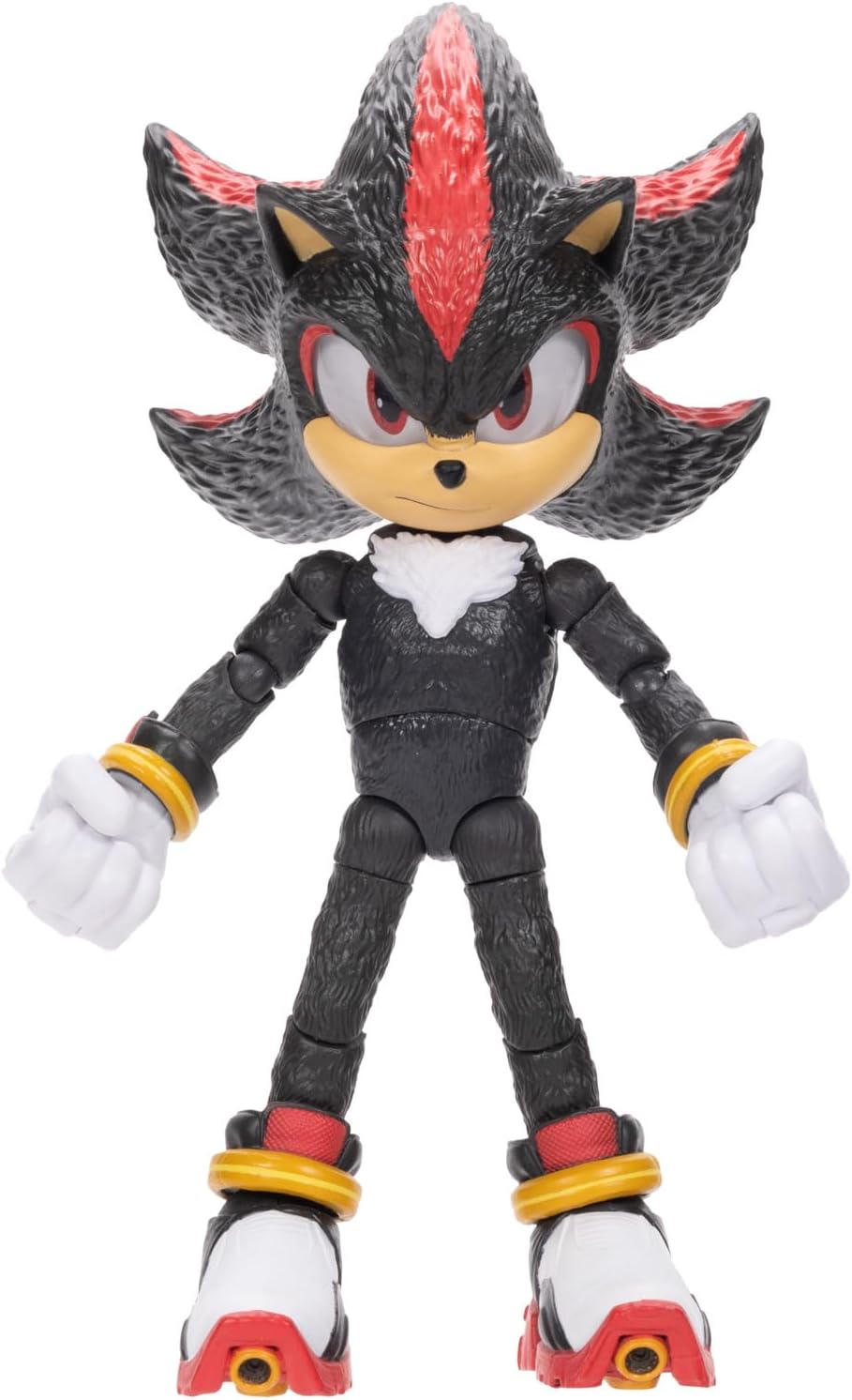Sonic The Hedgehog – 5-Inch Shadow Action Figure – 20+ Points of Articulation – Official Collector Toy – Boys & Girls Ages 3+ | Sonic The Hedgehog Movie 5 Inch Action Figure Wave 1 - Shadow (Closed Mouth)