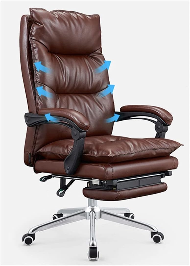 Ergonomic Leather Computer Gaming Chair Reclining Boss Chair with Footstool Video Game Chairs Home Office Chairs Desk Chair - Flex Gamingproduct_type