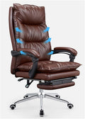Ergonomic Leather Computer Gaming Chair Reclining Boss Chair with Footstool Video Game Chairs Home Office Chairs Desk Chair - Flex Gamingproduct_type