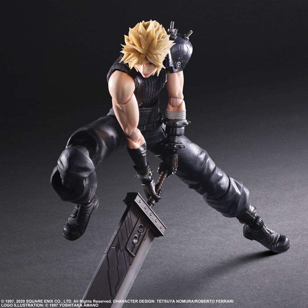 Final Fantasy VII Remake: Cloud Strife (Version 2) Play Arts Kai Action Figure | Final Fantasy VII Remake Play Arts Kai 10 Inch Action Figure - Cloud Strife