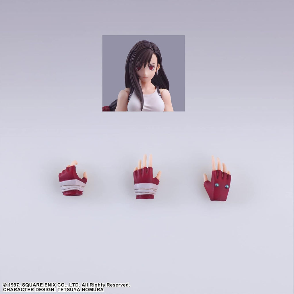 Square Enix Final Fantasy VII Bling Arts Tifa Lockhart PVC Pre-Painted Action Figure, Black, 4988601381734 | Final Fantasy VII 6 Inch Action Figure Bring Arts - Tifa Lockhart Reissue