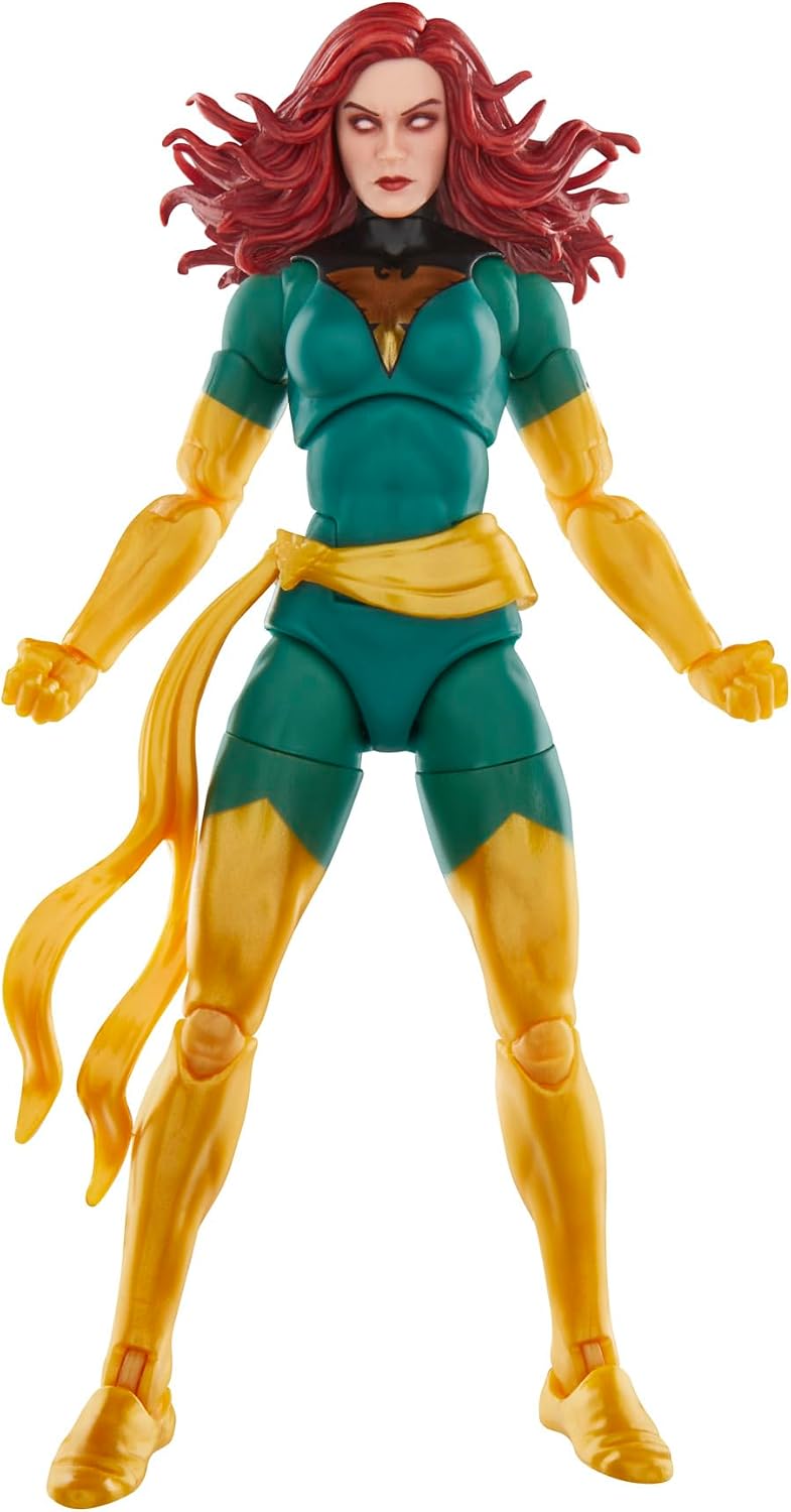 Marvel Legends Series Jean Grey with Phoenix Force Display, Deluxe X-Men Comics Collectible 6-Inch Action Figure | Marvel Legends X-Men 6 Inch Action Figure Deluxe Exclusive - Jean Grey with Phoenix Force Display