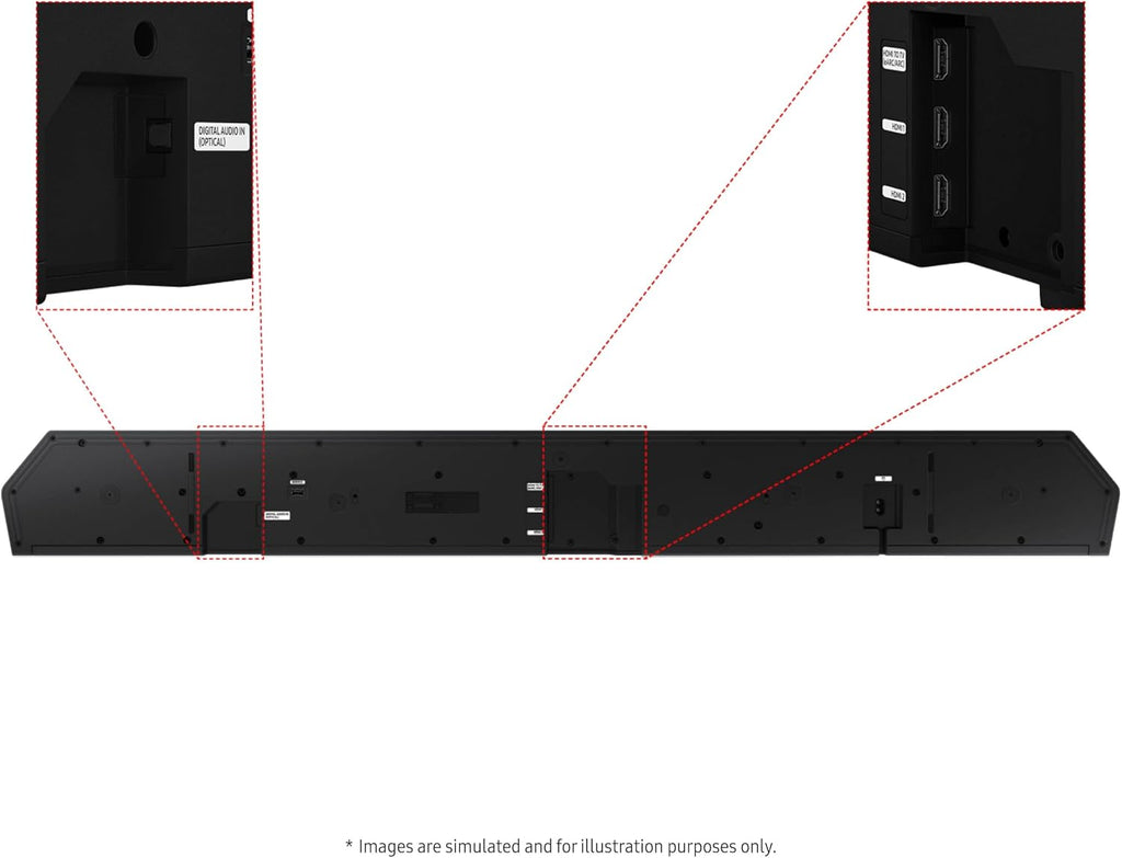Samsung Q990D 11.1.4ch Wireless Dolby Atmos Soundbar with Rear Speakers