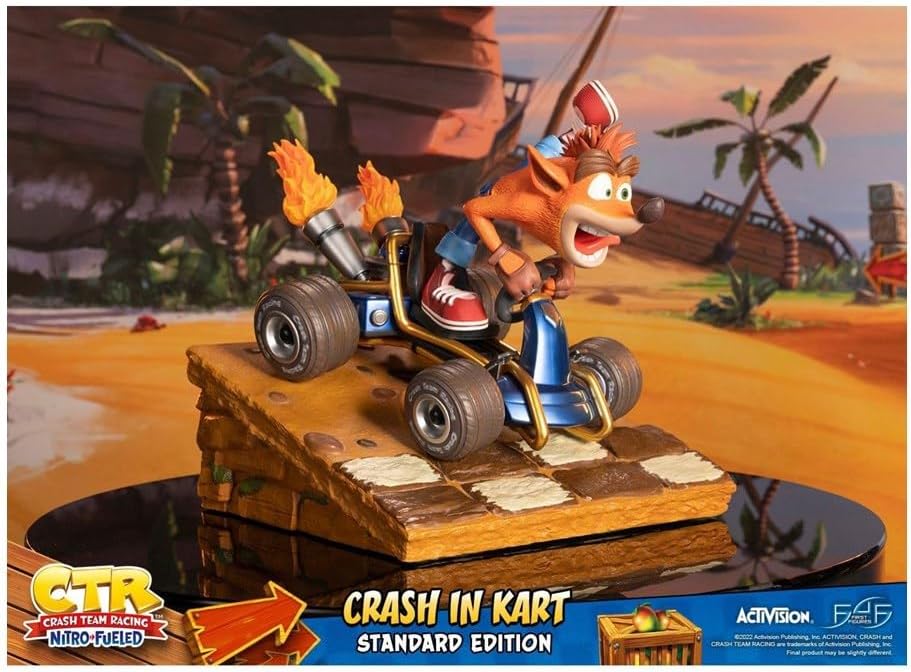 First4Figures - Crash Team Racing Nitro-Fueled (Crash in Kart) Resin Statue