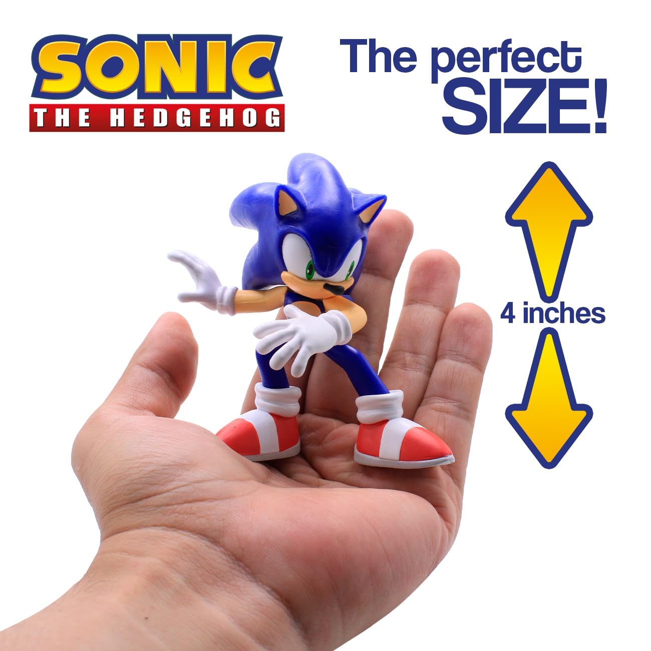 Sonic the Hedgehog Action Figure – 4" Articulated Collectible with Interchangeable Arms & Accessories - Flex Gamingproduct_type