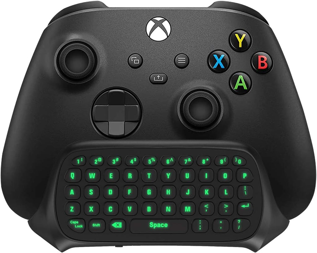 TiMOVO Green Backlight Keyboard for Xbox One, Xbox Series X/S,Wireless Chatpad Message KeyPad with Headset & Audio Jack,Mini Game Keyboard Fit Xbox One/One S/One Elite/2, 2.4G Receiver Included, Black - Flex Gamingproduct_type