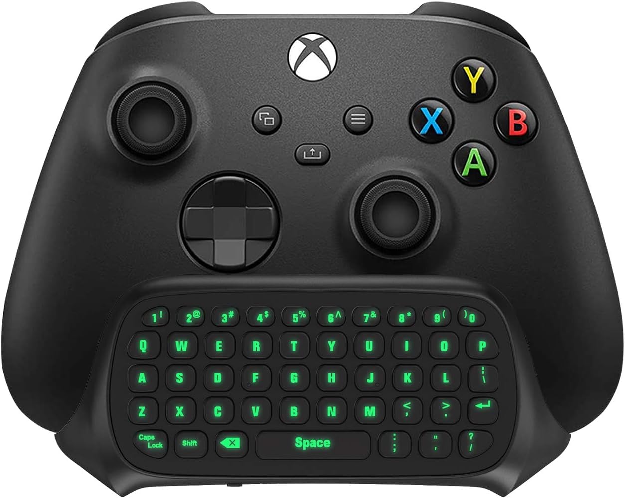TiMOVO Green Backlight Keyboard for Xbox One, Xbox Series X/S,Wireless Chatpad Message KeyPad with Headset & Audio Jack,Mini Game Keyboard Fit Xbox One/One S/One Elite/2, 2.4G Receiver Included, Black - Flex Gamingproduct_type