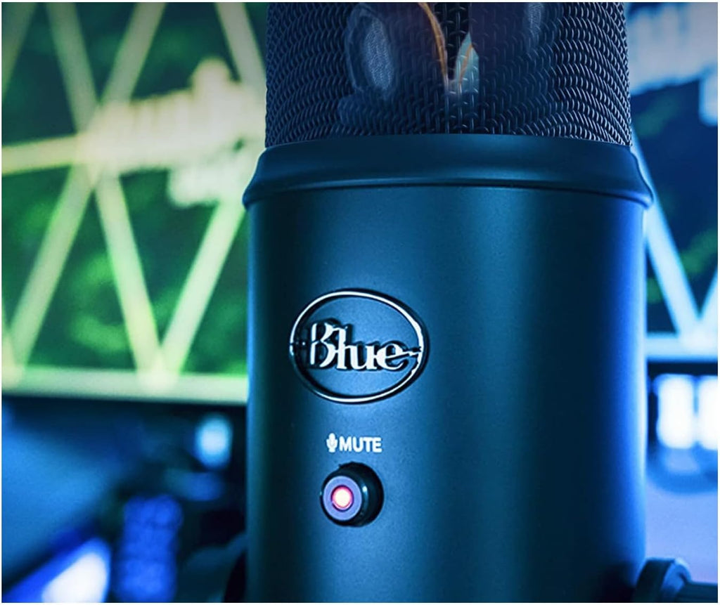 Logitech Creators Blue Yeti USB Microphone for PC, Mac, Gaming, Recording, Streaming, Podcasting, Studio and Computer Condenser Mic with Blue VO!CE effects, 4 Pickup Patterns, Plug and Play - Blackout | VO!CE effects, 4 pickup patterns, plug-and-play oper