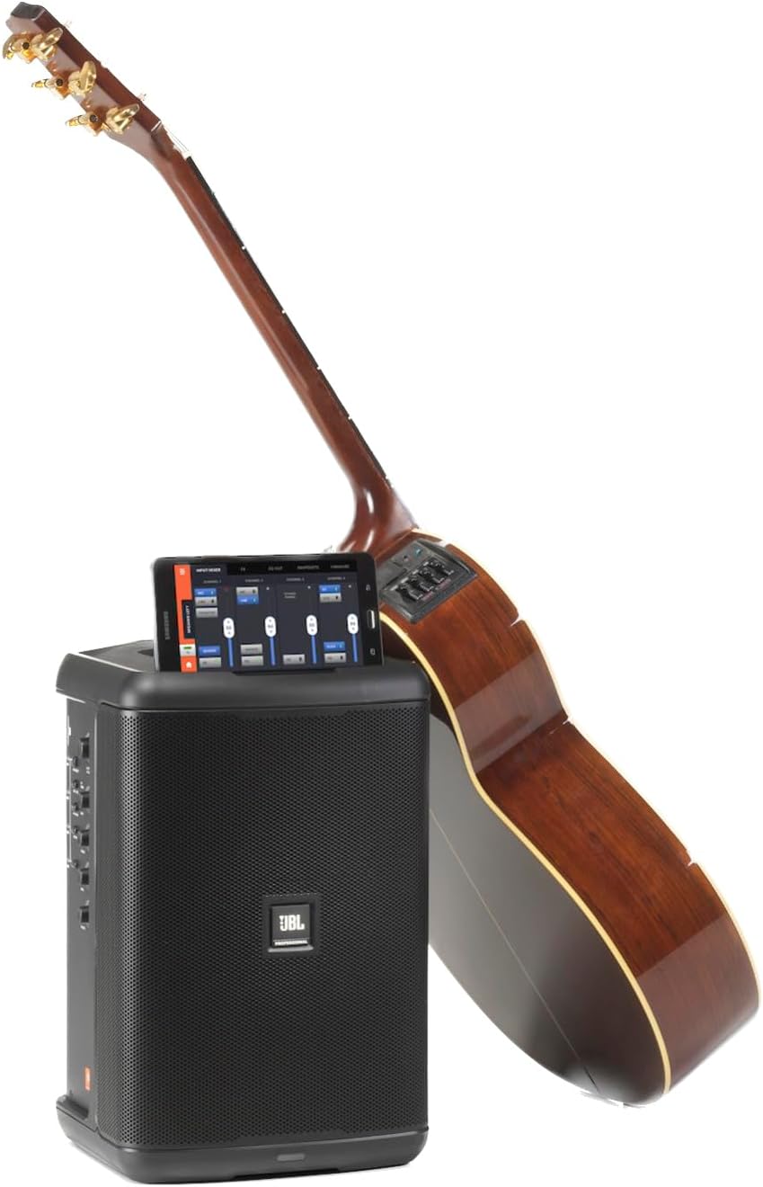 JBL Professional EON ONE Compact Ultra-Portable Battery Powered Wireless PA Speaker System with Bluetooth, Professional 4-Channel Mixer, and Lexicon Effects. Black