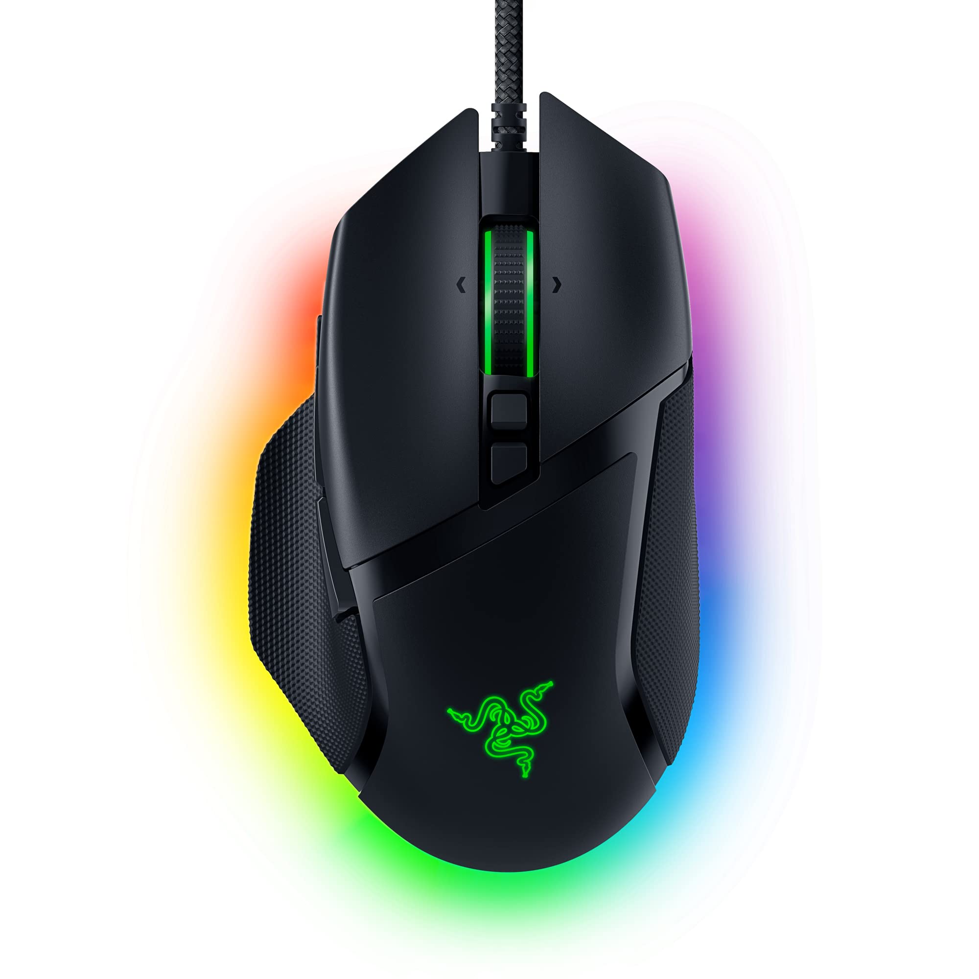 Razer Basilisk V3 Customizable Ergonomic Gaming Mouse: Fastest Gaming Mouse Switch - Chroma RGB Lighting - 26K DPI Optical Sensor - 11 Programmable Buttons - HyperScroll Tilt Wheel - Classic Black - Flex Gamingproduct_type